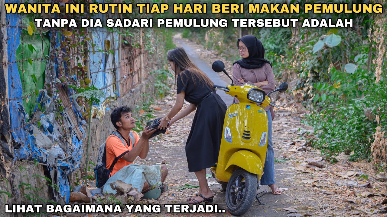 WANITA INI RUTIN TIAP HARI BERI MAKAN PEMULUNG KOTOR, TANPA DIA SADARI PEMULUNG TERSEBUT ADALAH..