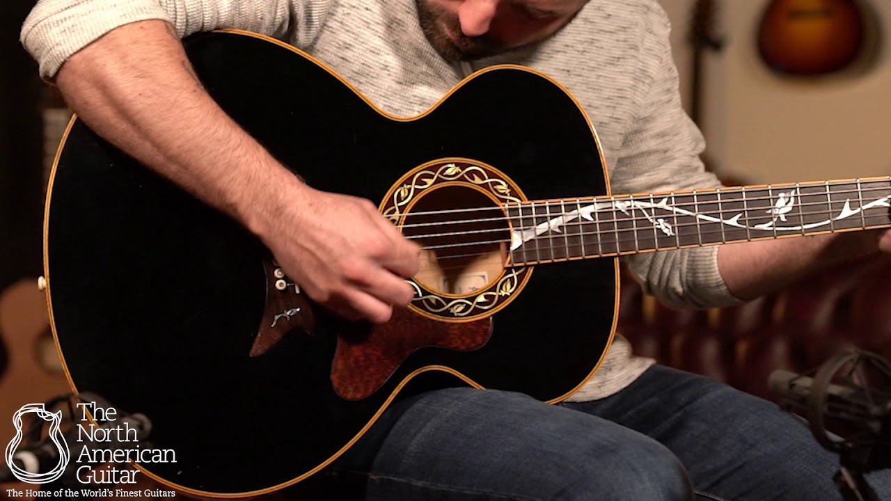 Andy Manson De La Haye Black Rose Acoustic Guitar - Played by Carl Miner