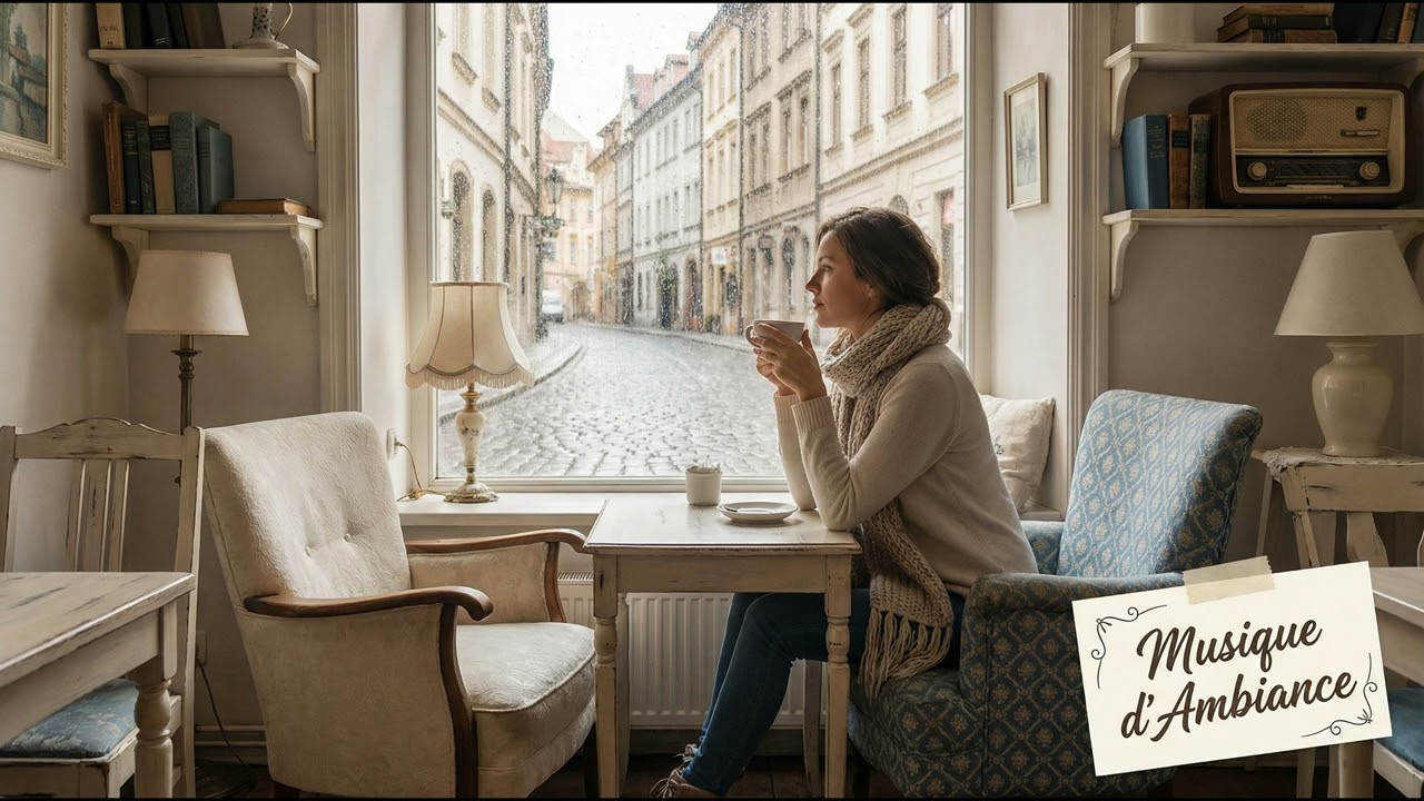 French Café Music – Cozy Reading Corner Jazz Ambience with Vintage Radio