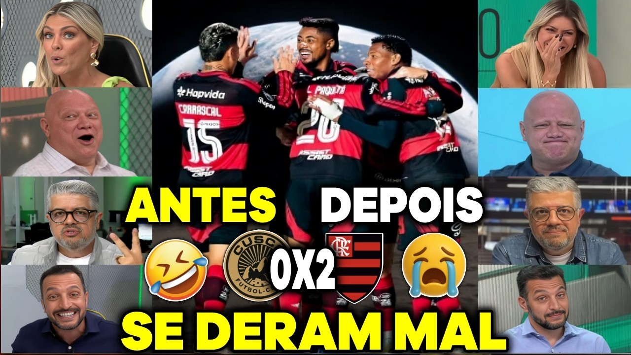 🤣ANTES E DEPOIS DO JOGO ABERTO - CUSCU 0X2 FLAMENGO 