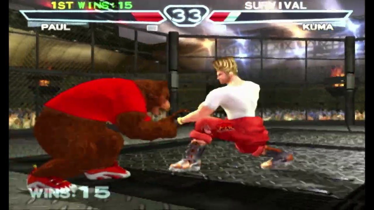 Tekken 4 - PS2 - Survival Mode - Paul Phoenix - 30 Wins