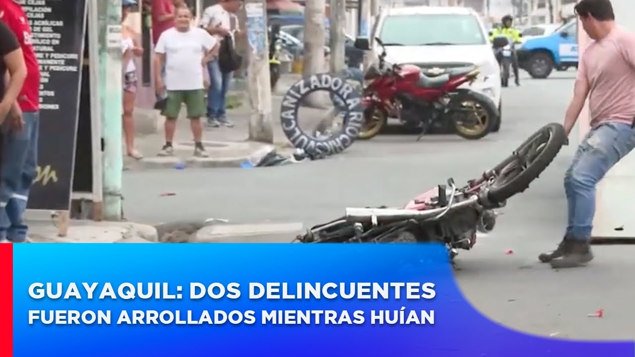 Guayaquil: Dos delincuentes fueron arrollados mientras hu&iacute;an  | Televistazo Comunidad Guayaquil