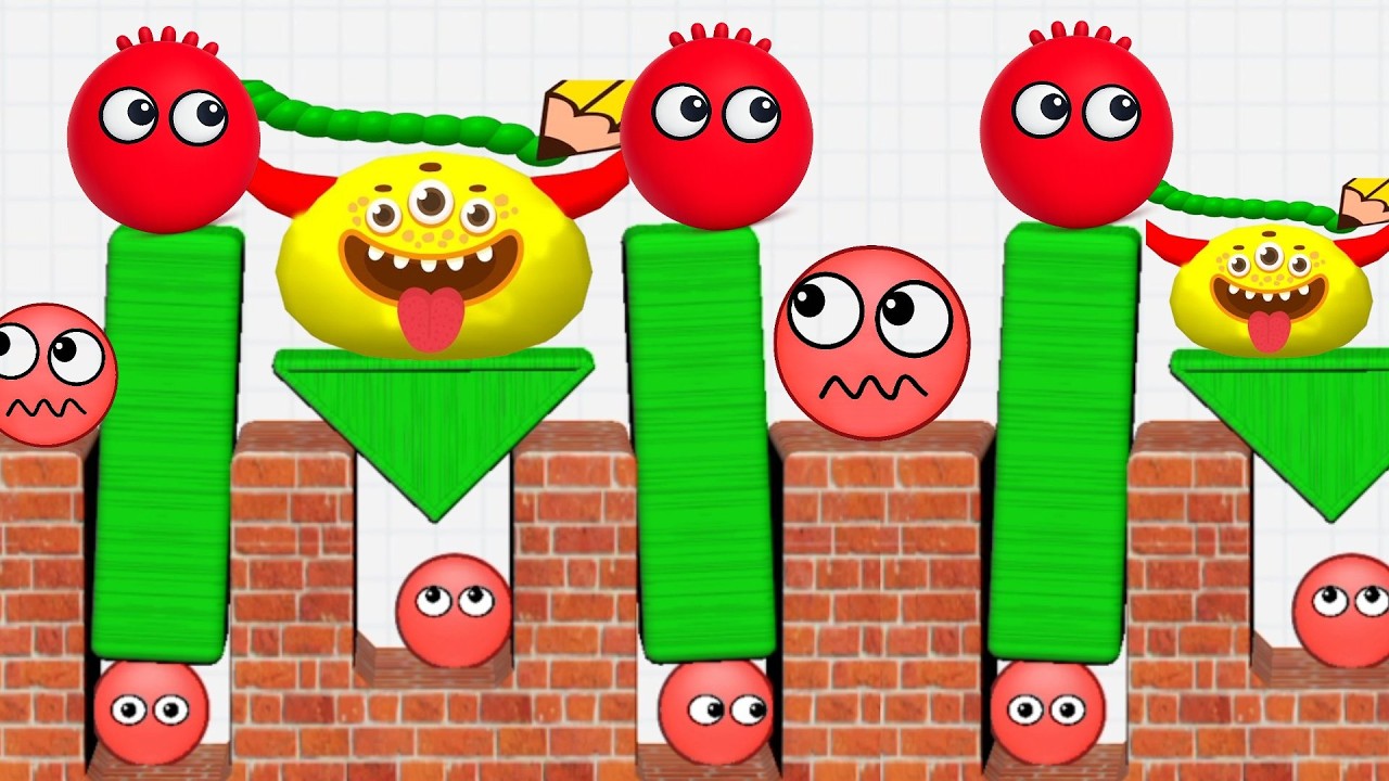 Draw To Smash - Save The Dog 🆚 Hide Ball : Brain Teaser 🆚 Tricky Story - Going Balls 2048 Gameplay.