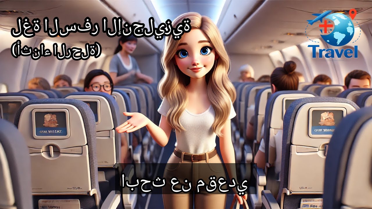 الإنجليزية الأساسية للعثور على مقعدك في الطائرة ｜Travel English Arabic