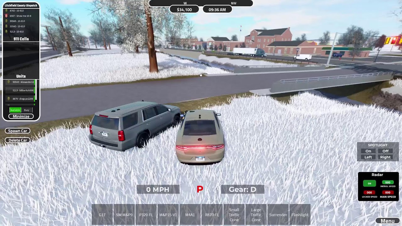 Playing Roblox Connecticut state Roleplay As a Police Offer