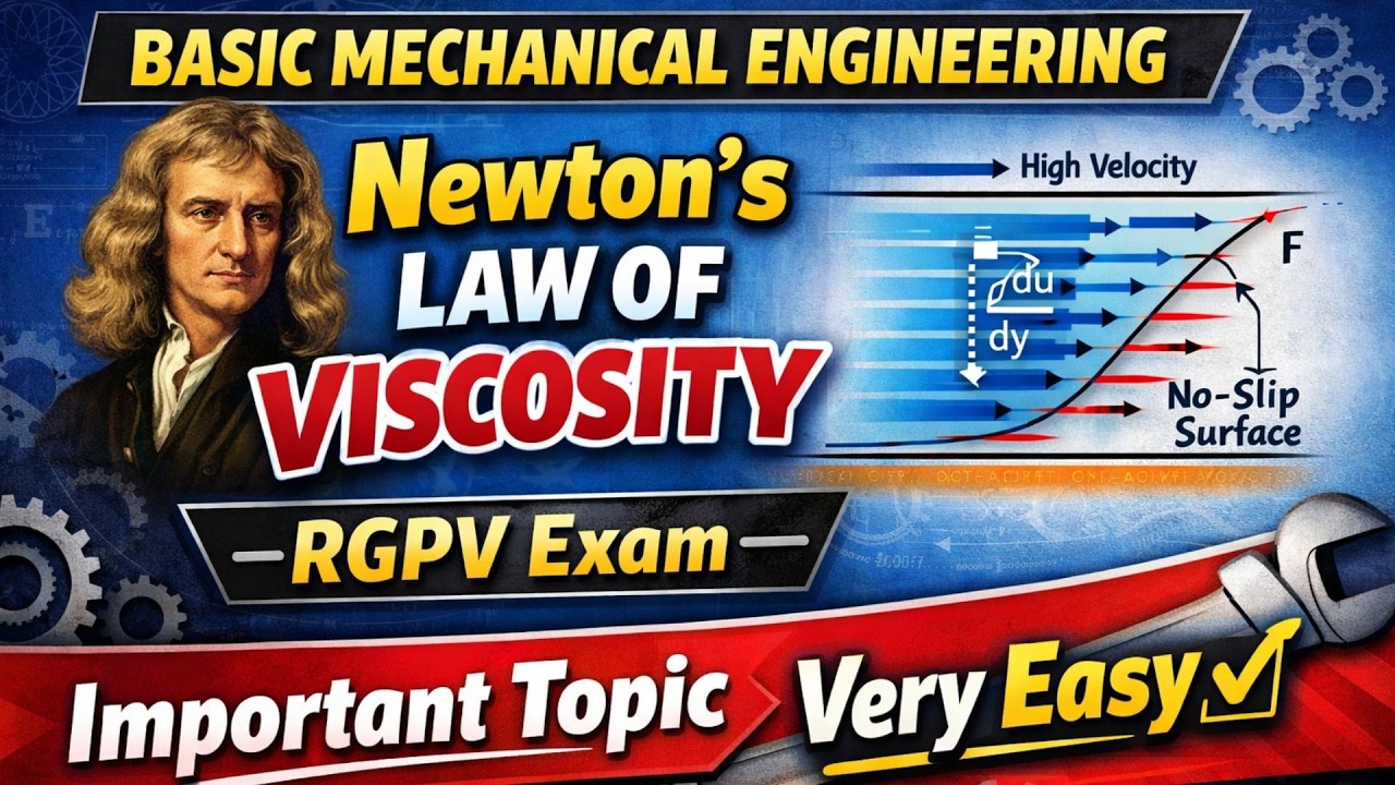 Newton Law Of Viscosity | Fluid Mechanics 