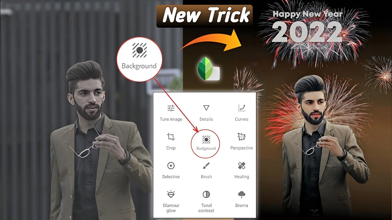 Snapseed New Year 2022 Photo Editing || Snapseed Background Change Photo Editing