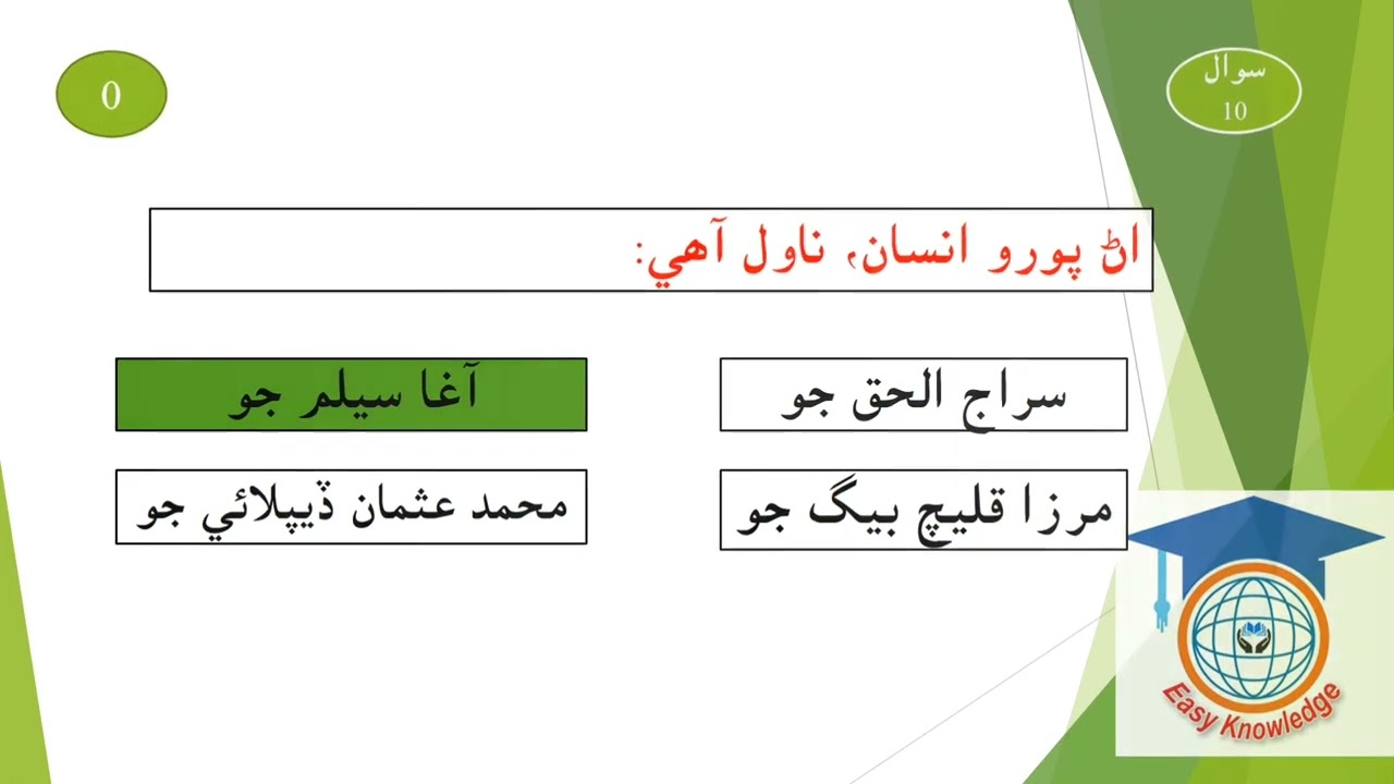Sindhi sawal jawab 9th and 10th class subject Sindhi