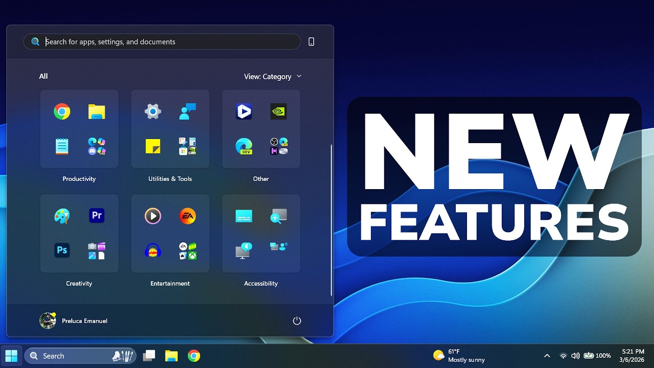 Enable New Start Menu and Battery Icons in Windows 11 25H2 March 2026 Update