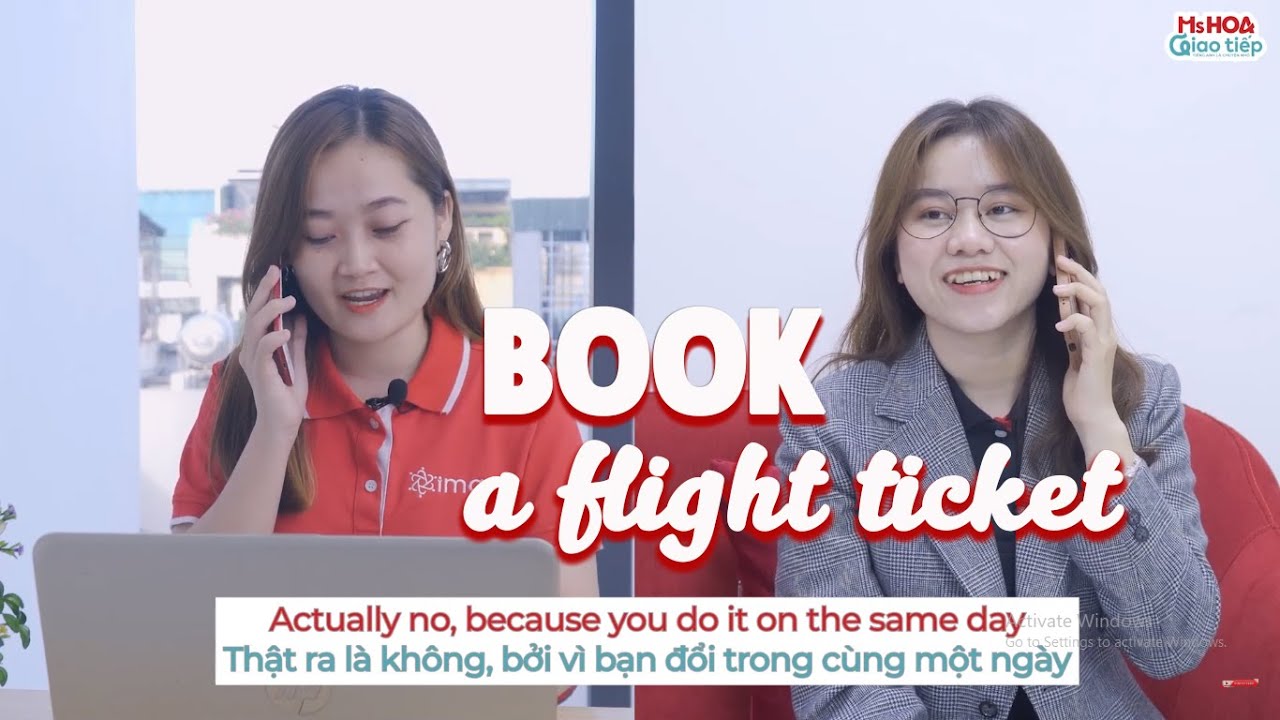 Book Vé Máy Bay Trong Tiếng Anh Nói Thế Nào?| Ms Hoa Giao Tiếp