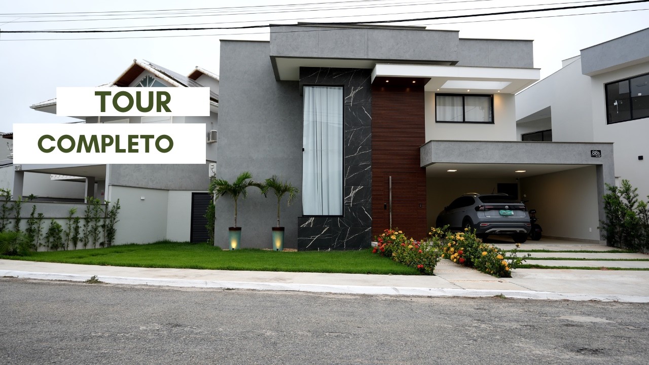Obra Finalizada: Casa de Alto Padrão em terreno Declive com 194 Metros quadrados.