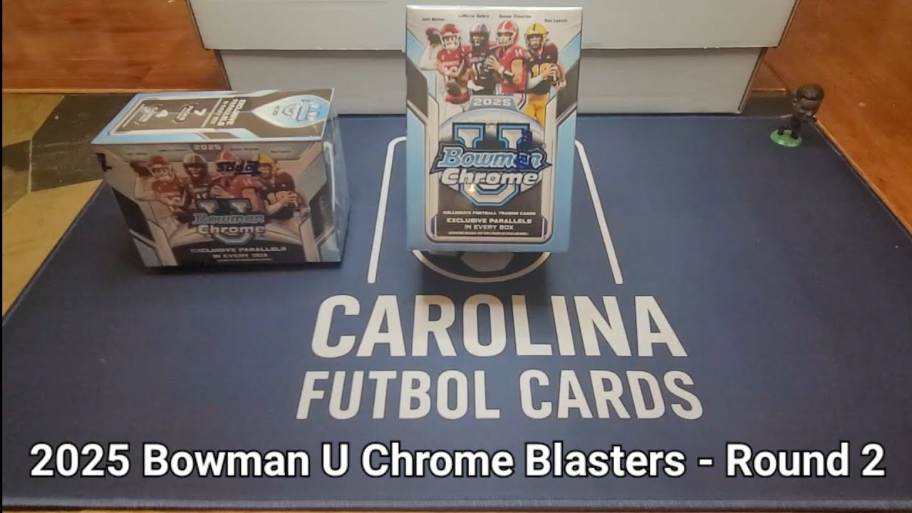 Bowman Chrome College Football Blaster Rip, Round 2 🔥 Dylan Stewart, Red Waves & Numbered Hits!