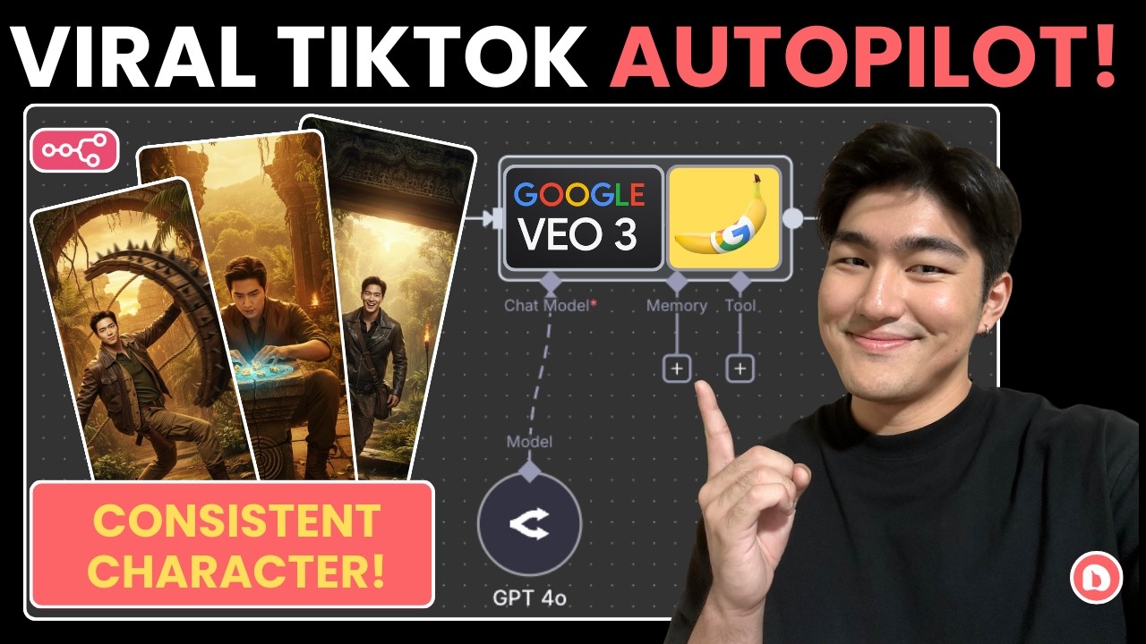 I Built The ULTIMATE AI System that makes Infinite Viral TikToks! (nanobanana, veo3, n8n)