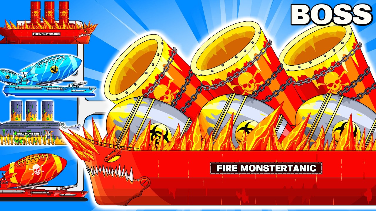 The NEW Missile Titan MONSTER TANIC COMBINED WITH ABYSSAL CRUISER vs MEGA BOSS