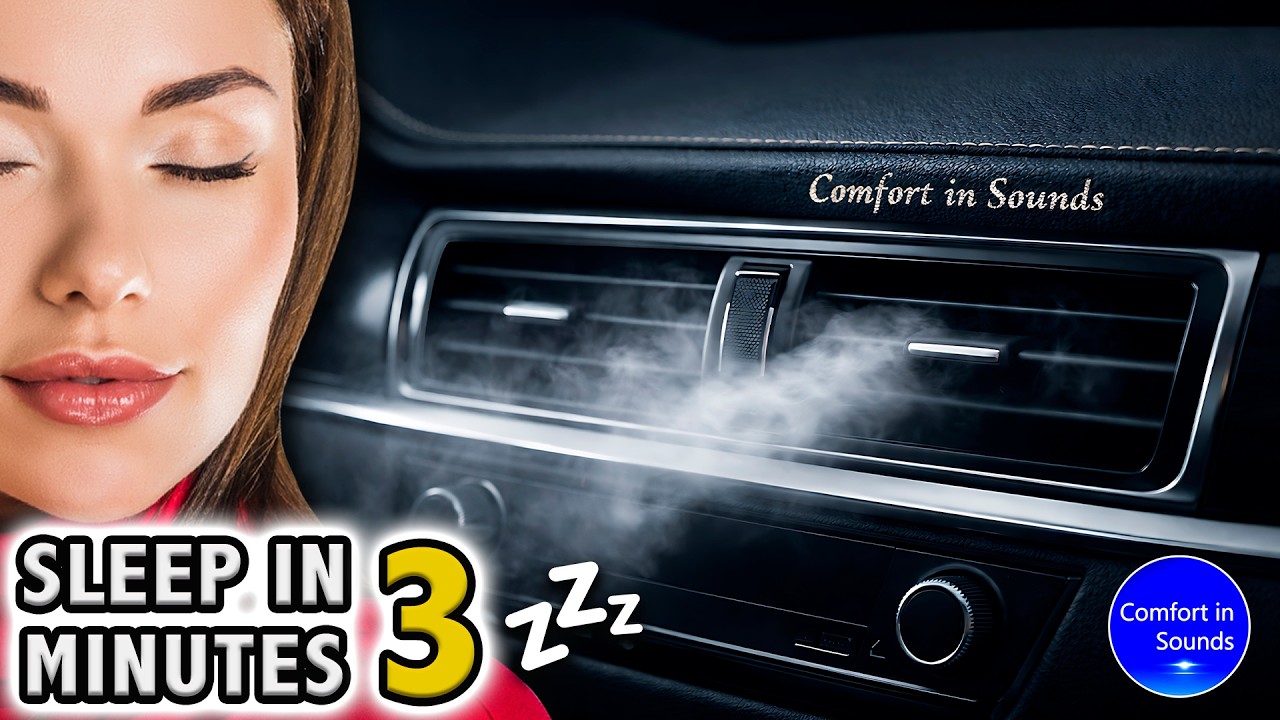White Noise for Deep Sleep (10 Hours) | Car Air Conditioner Noise | Instant Relaxation