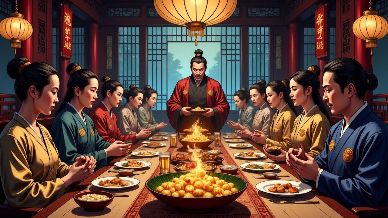Reencarnada, no dije nada mientras comían zongzi dorados y tóxicos—sabiendo que era la muerte