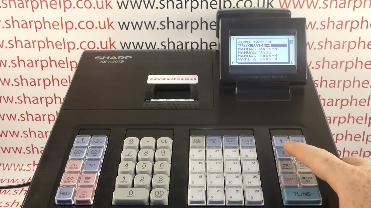 How To Set Up Manual Vat Tax System Sharp XEA207 / XEA177 Cash Register Programming Full Tutorial