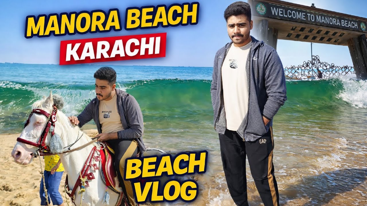 Manora Beach Karachi 🌊 | Horse Riding, Waves & Full Beach Vlog | Fun day vlog 🏊⛱️ | #viral #trending