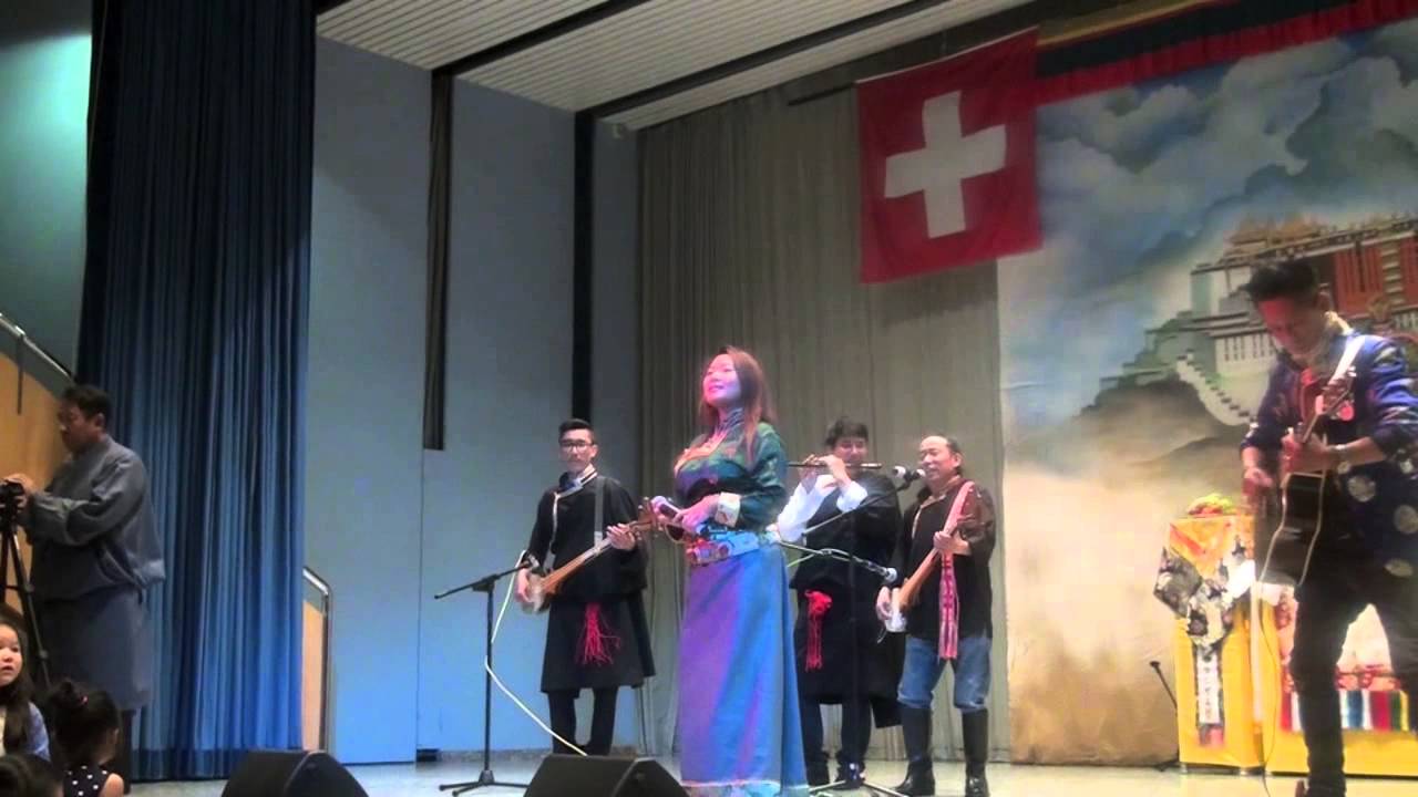 Tibetan Song Adrung la by Jamyangjack,Ten Dolma, and friends on U Tsang Cholkha Fest 24th May 2014