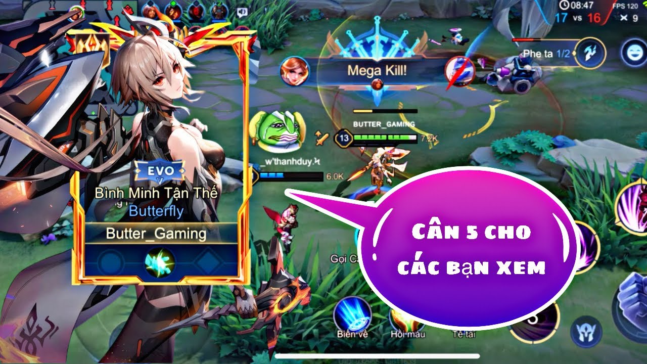 Đây Là Cách TOP 1 Butterfly Chứng Minh Sức Mạnh Của Mình 1 Cân 5 Cực Chạy ,