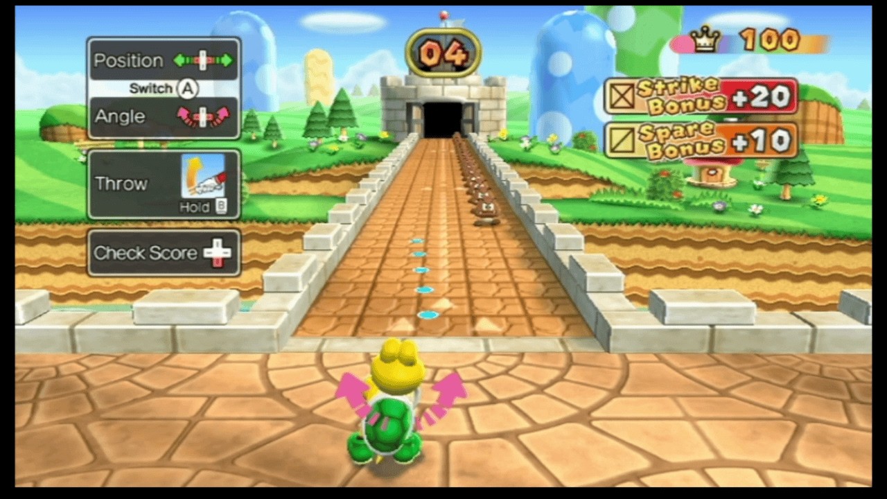 Mario Party 9 - Extra Minigame - Goomba Bowling: Perfect Game (200) (Full Gameplay)
