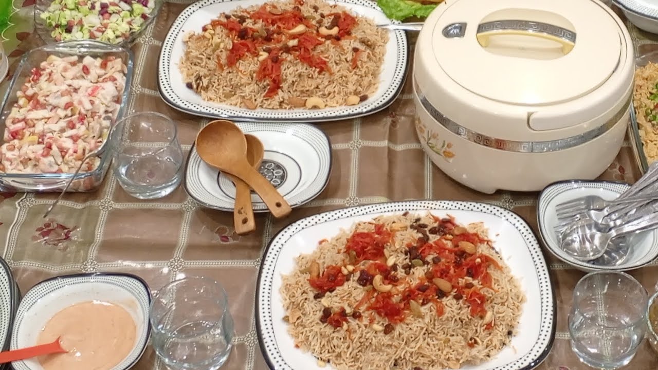 عربی پلاؤ  مرغا روسٹArabic Pulao with chicken Roast Recipe | Middle Eastern Style Rice 