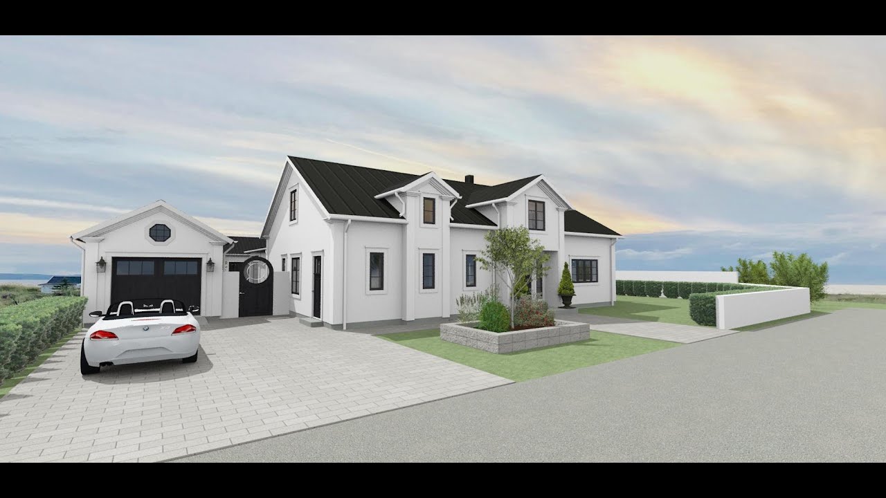 Arkitektritad strandhus i puts