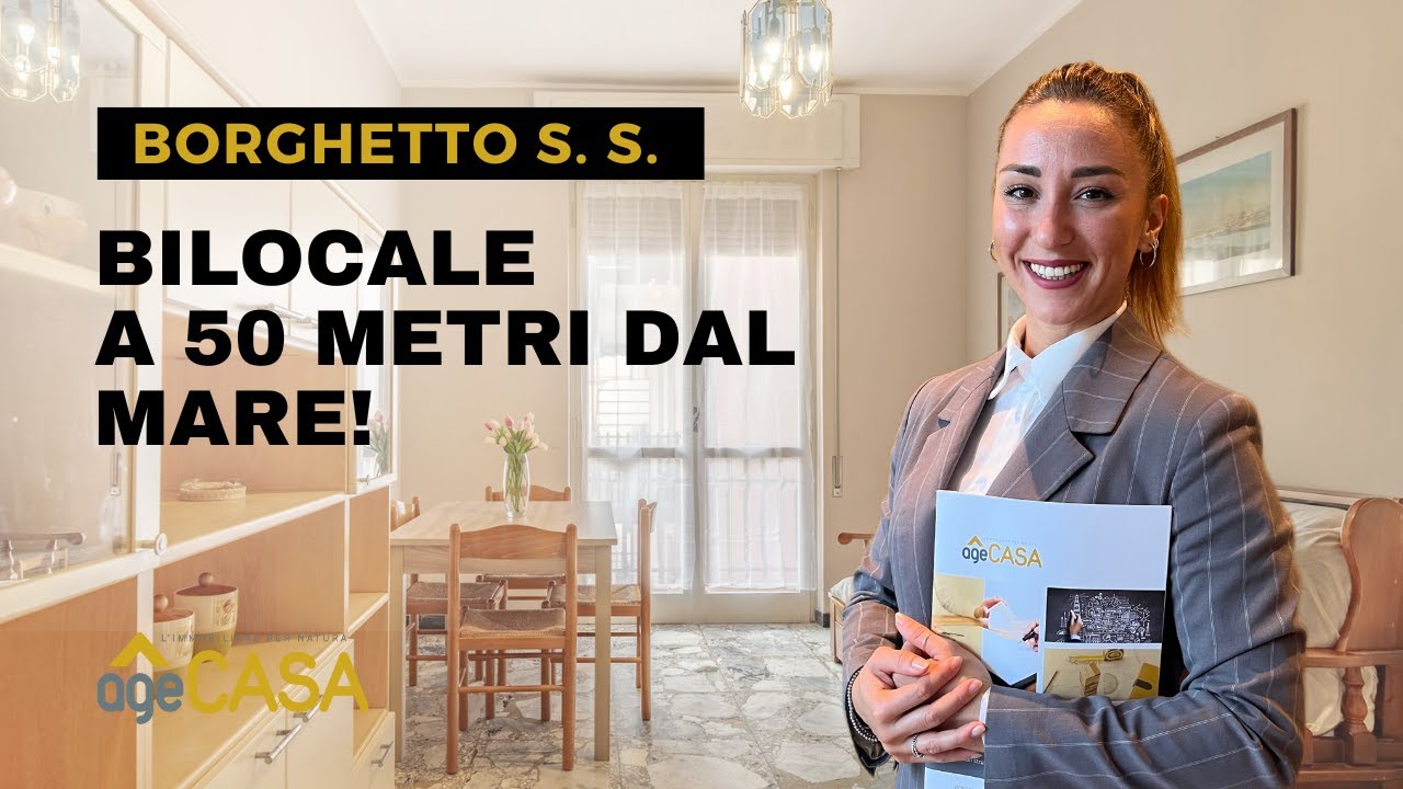 Bilocale a 50 metri dal mare in vendita a Borghetto S. Spirito