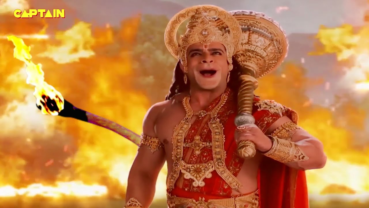 हनुमान जी ने अपनी पूछ से जलाई रावण की सोने की लंका | Mahabali Hanuman EP 403
