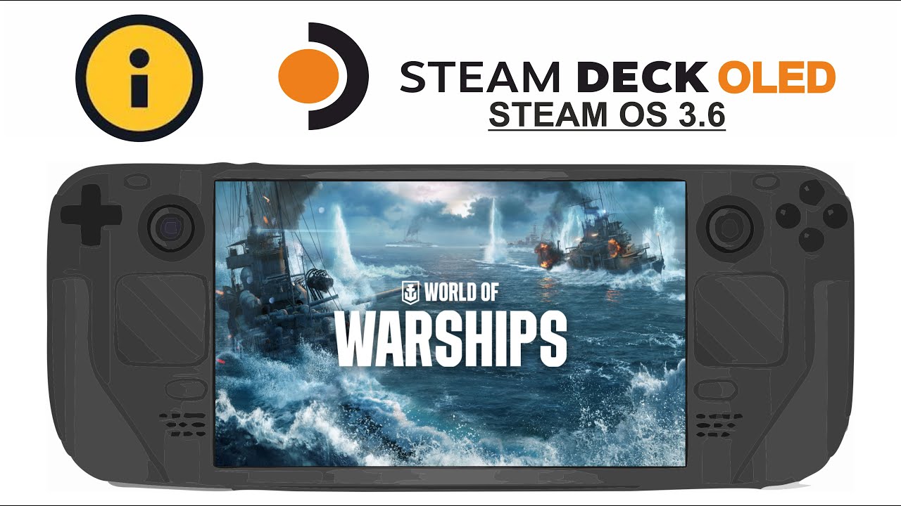 World of Warships on Steam Deck OLED with Steam OS 3.6