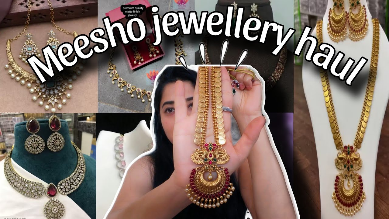 Покупки украшений от MEESHO 🥰💕||Позолоченное колье от Meesho, честный отзыв #meeshohauls