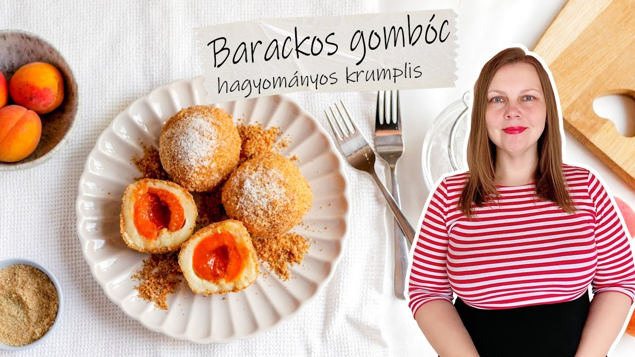 Barackos gombóc recept