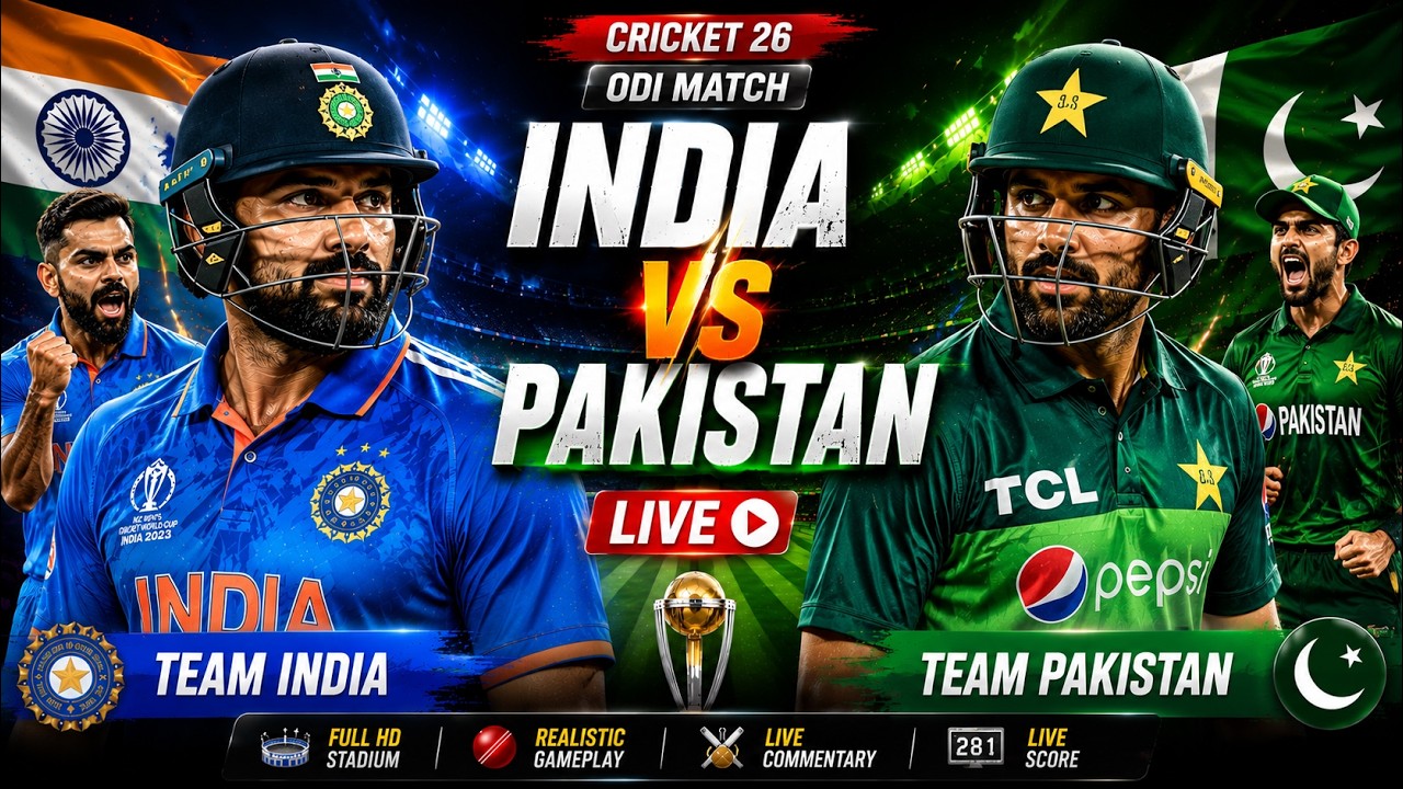 🔴  India 🇮🇳 vs Pakistan 🇵🇰 LIVE 🔥 Biggest Rivalry | Cricket 26 Gameplay #Shorts