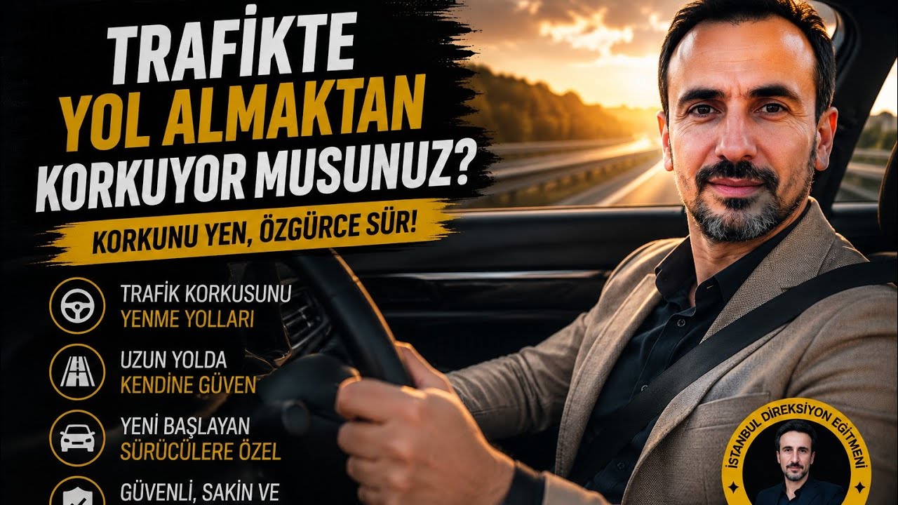 TRAFİK KORKUSU YENME,UZUN YOL,YENİ BAŞLAYAN SÜRÜCÜ EĞİTİMİ İSTANBUL DİREKSİYON DERSİ