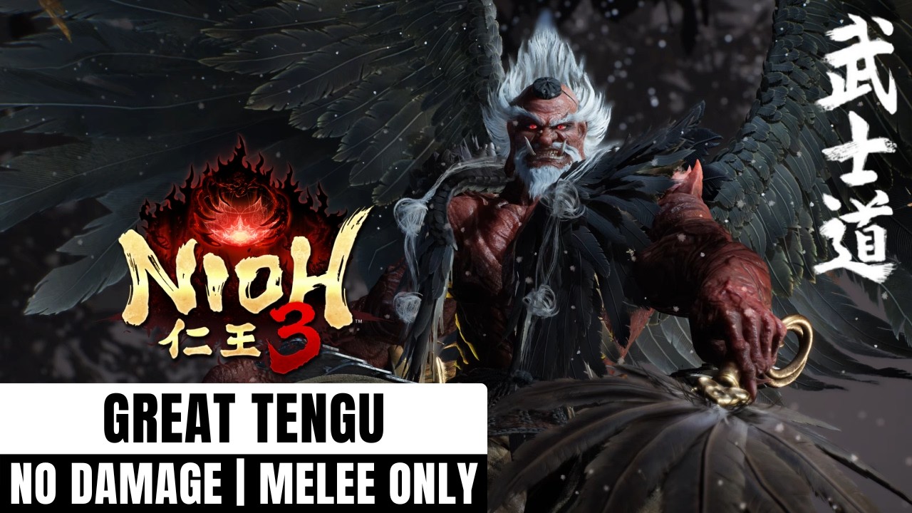 Nioh 3 - Great Tengu Boss Fight (No Damage/Samurai Sword)