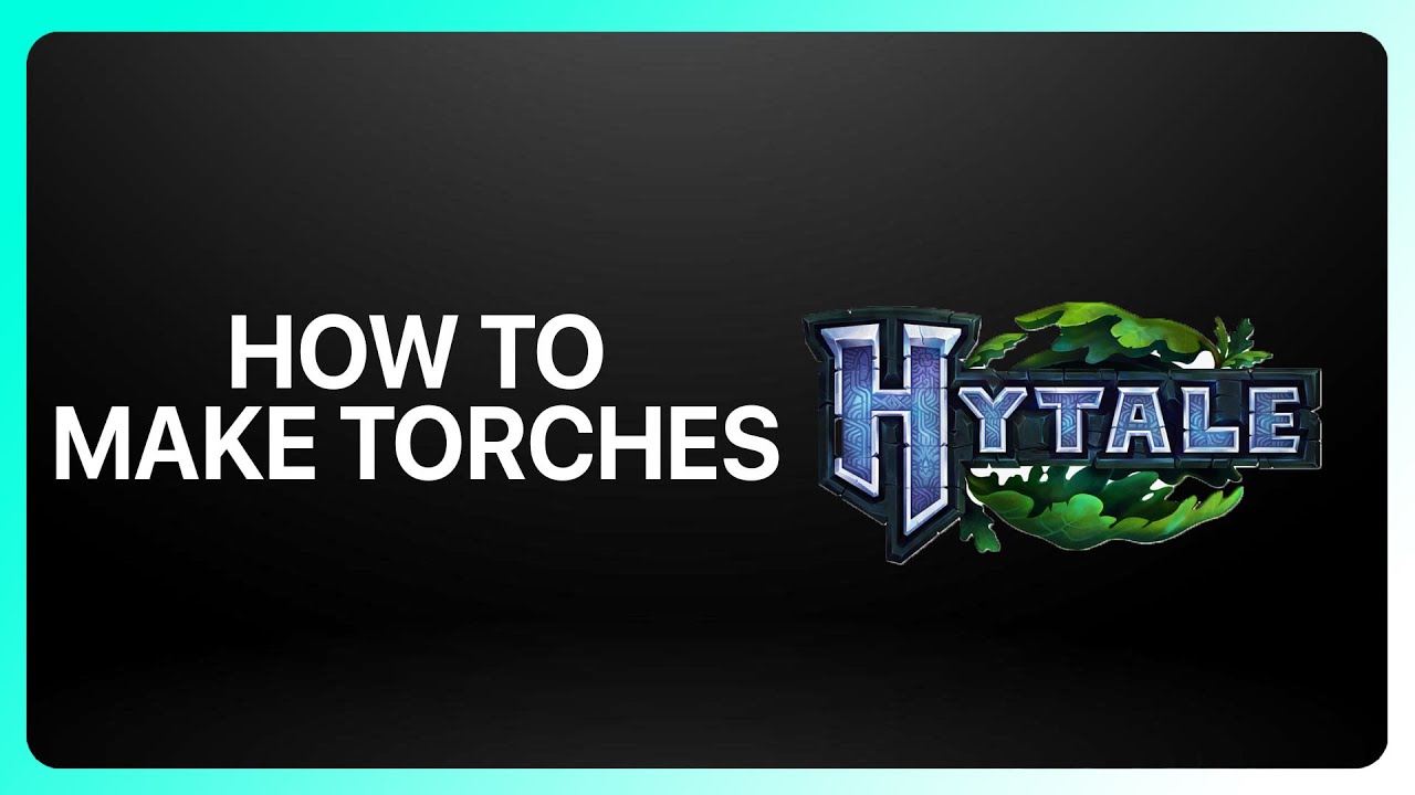 How To Make Torches In Hytale ! Tutorial