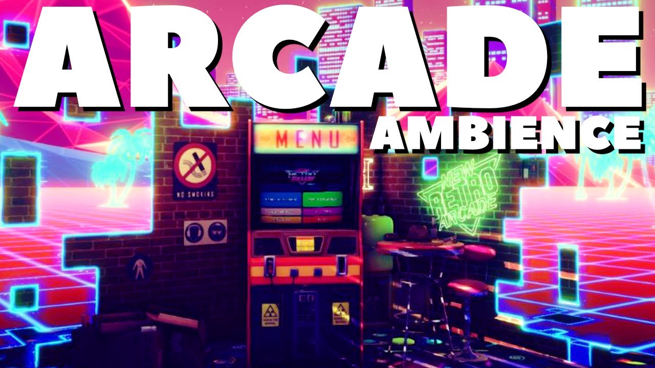 Retro Arcade Ambience / ASMR / Machines beeping / Talking [3 Hours]