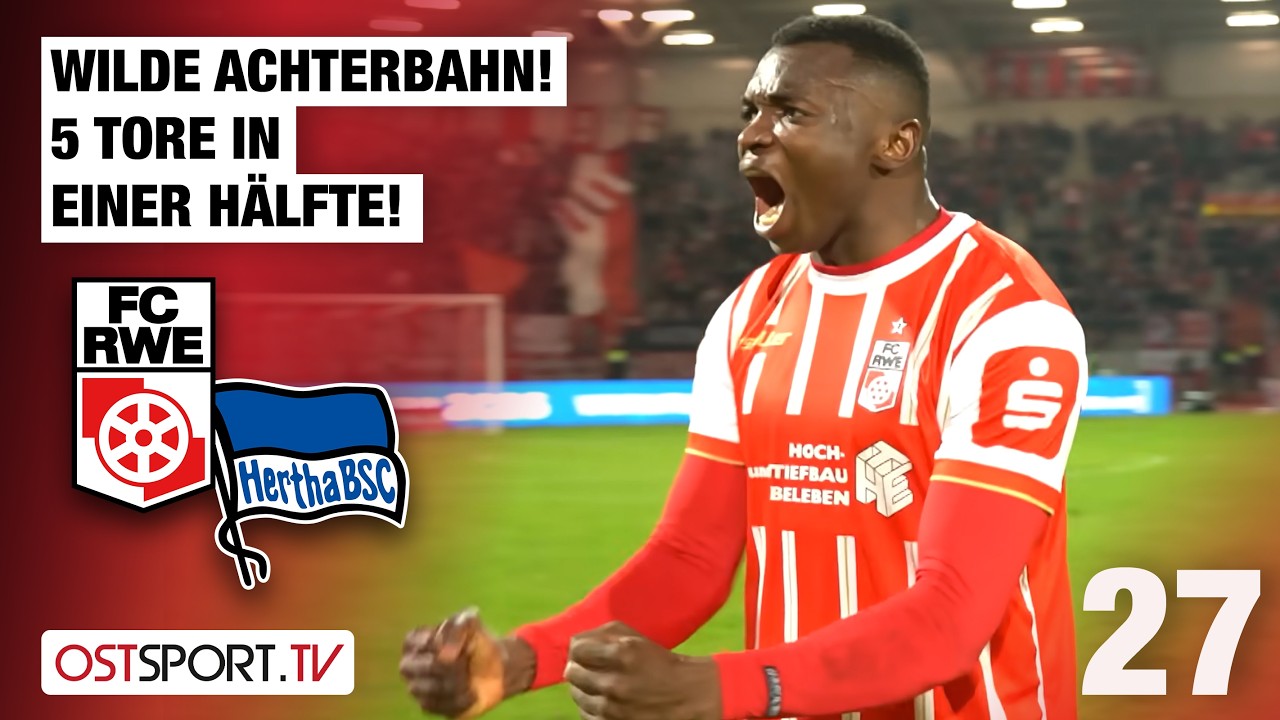 Wilde Achterbahn! 5 Tore in einer H&auml;lfte! Erfurt - Hertha II | Regionalliga Nordost