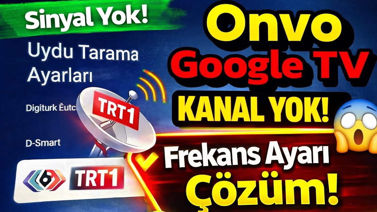 Onvo TRT 1 Sinyal Yok Sorunu (%100 Çözüm) | Onvo Google TV Kanal Ayarlama