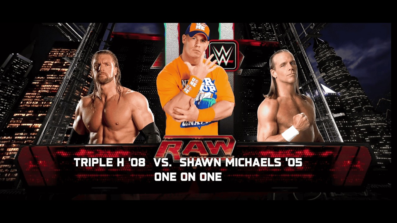 Triple H Vs Shawn Michaels Raw 2011 with Special Ref John Cena