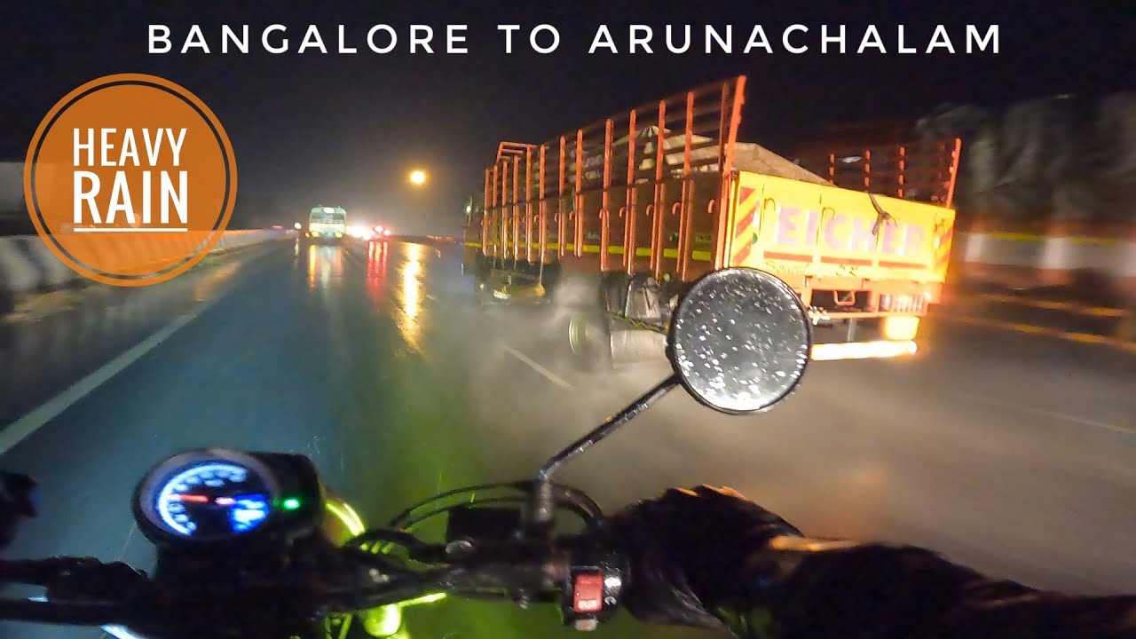 Arunachalam | Tiruvannamalai | Bangalore to Arunachalam | Rainy day | Night Drive | Telugu Motovlog