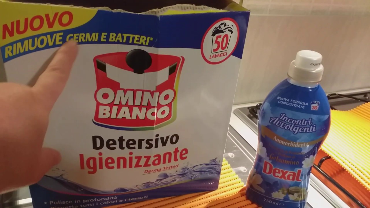 DETERSIVI BUCATO E AMMORBIDENTI PIU' USATI DEL PERIODO