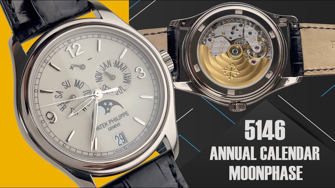 Patek Philippe Complications Annual Calendar Moon Phase 5146G-001