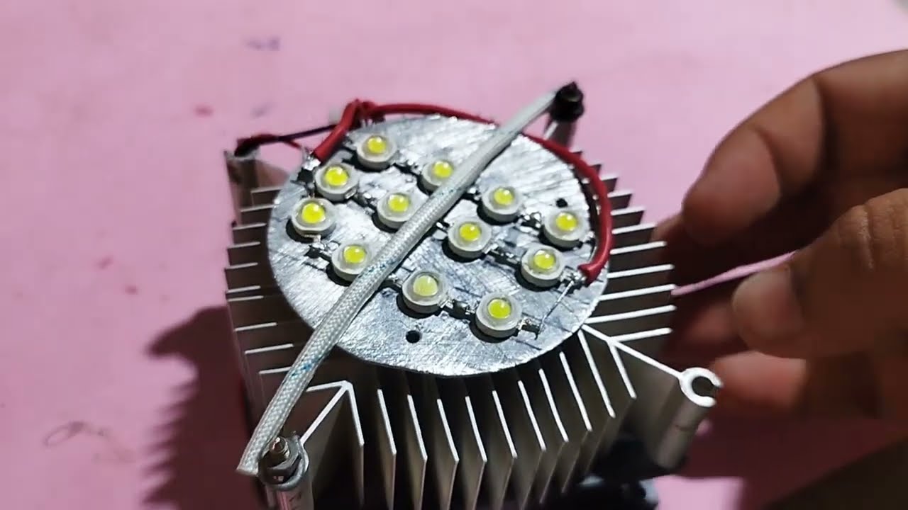 How To Make 12V Super Bright Led Flashlight | DIY 12 Volt 21W Led Panel | By - Technical Saikat