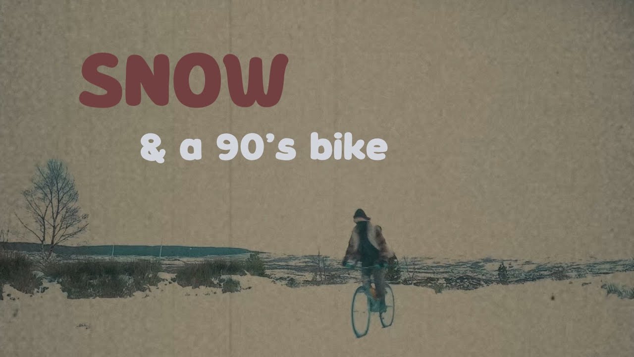 Unserious cycling in the snow on my 1990 mountain bike
