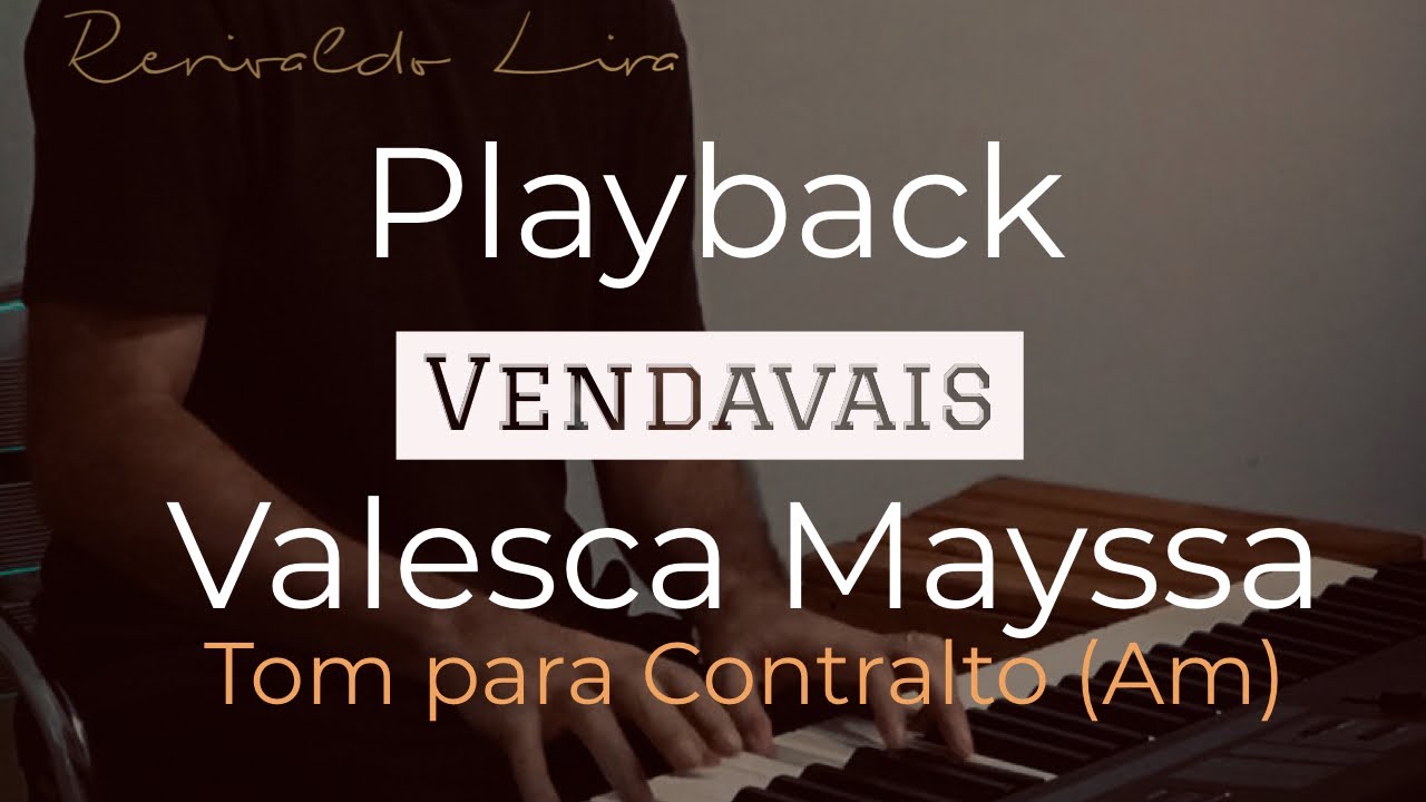 Vendavais | Playback 🎹 Piano Valesca Mayssa Tom Pra contralto