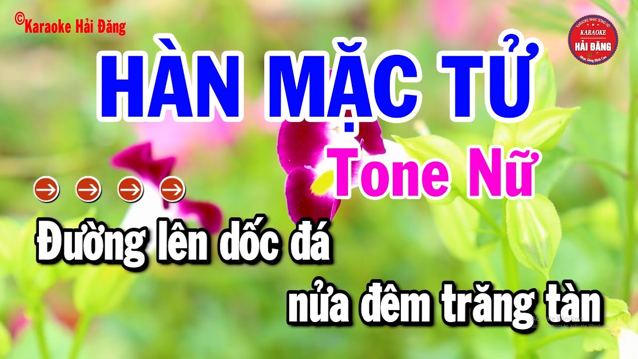 Kraoke Hàn Mặc Tử - Tone Nữ Nhạc Sống Beat Hay Dễ Hát