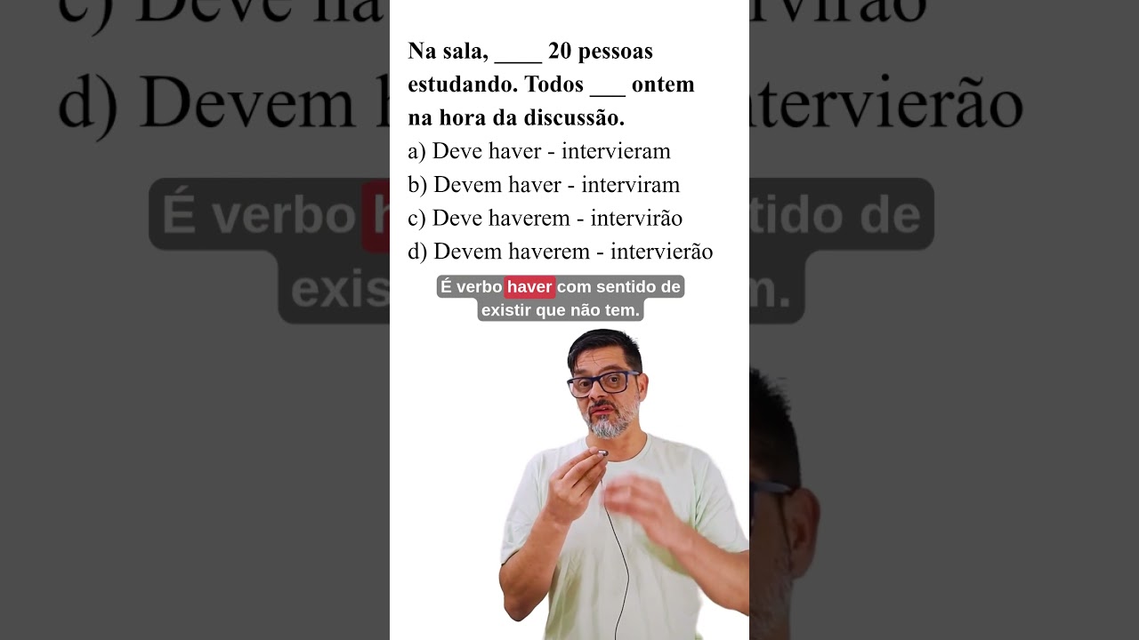 Concord&acirc;ncia om o verbo haver #portugu&ecirc;sdozero #portugu&ecirc;sconcursos