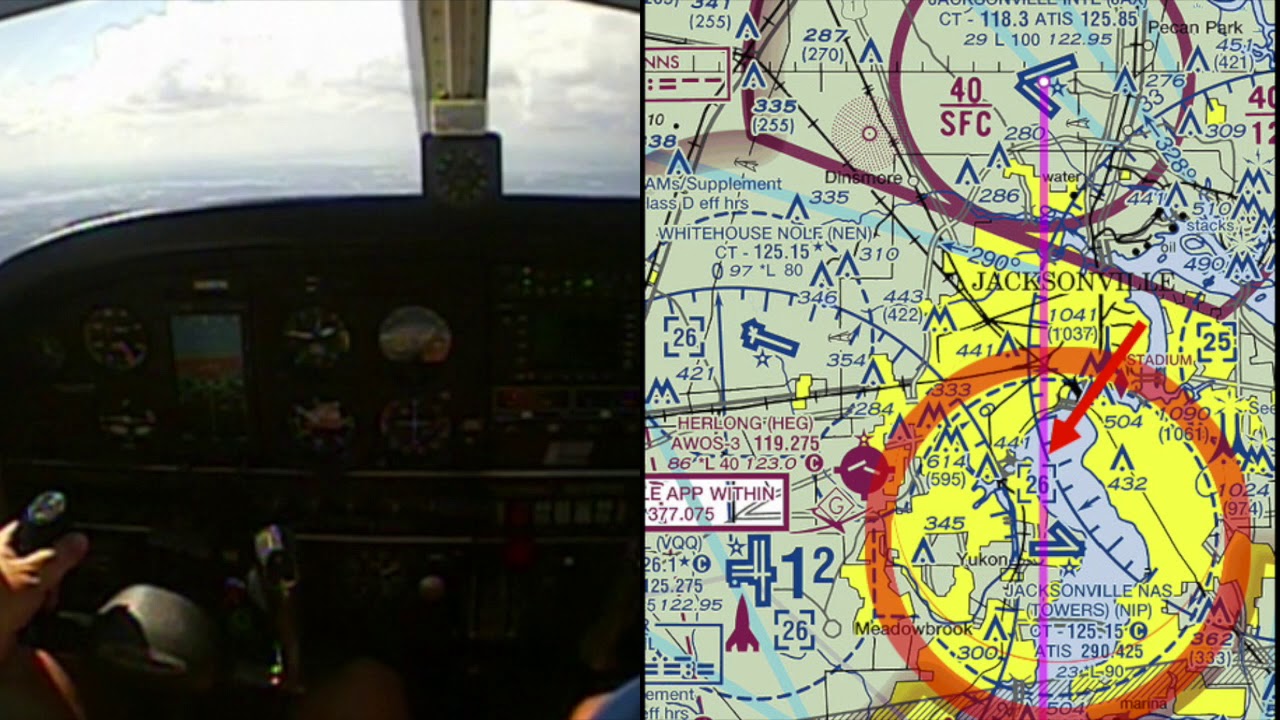 VFR XC | Class C Departure Jacksonville (KJAX) Piper PA28 Cherokee Warrior Cockpit