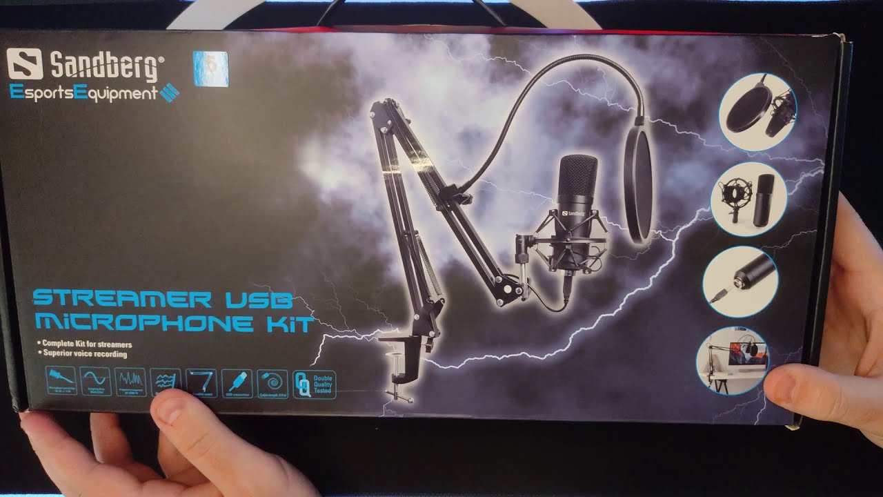 Sandberg Streamer USB Microphone Kit greek unboxing